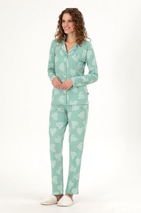 ست لباس راحتی فیروزه ای زنانه ساده U.S. Polo Assn. - کد 868995520