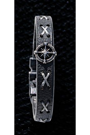 دستبند استیل (فولاد) مشکی مردانه Home - کد 868998577