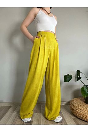شلوار سبز زنانه کتان Hazel - کد 736043685