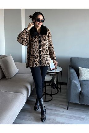 کت قهوه ای زنانه رگولار AB LOOKS - کد 869049697