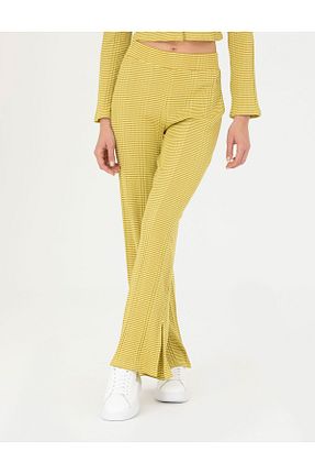 شلوار کرمگن سبز زنانه پاچه گشاد Pierre Cardin - کد 832756706
