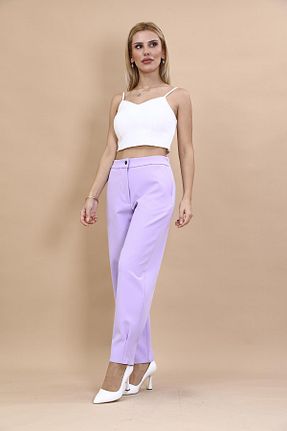 شلوار پارچه ای بنفش زنانه بلند ÖNDER ÖZSOY - کد 869046418