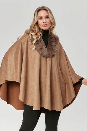 پانچو قهوه ای زنانه panşalço - کد 840348256