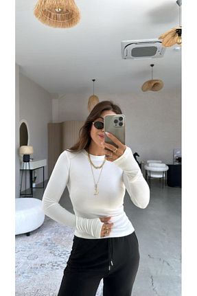 بلوز سفید زنانه ساده SEVENLINE - کد 869060679
