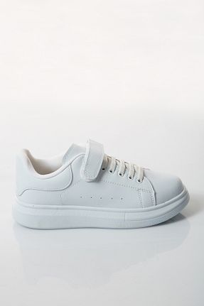 کفش اسنیکر سفید بچه گانه بند دار Shoes Time - کد 869088248