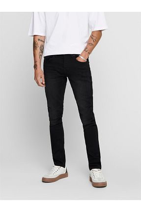 شلوار جین مشکی مردانه پاچه تنگ Only & Sons - کد 104960696