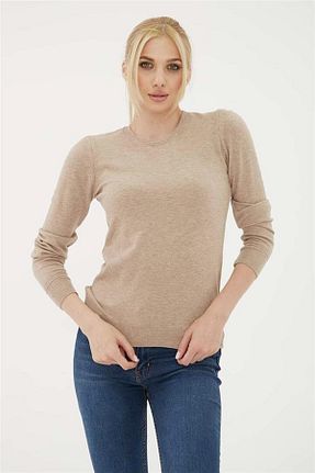 پلیور قهوه ای زنانه ساده Fashion Friends - کد 755268156