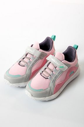 کفش اسنیکر صورتی بچه گانه بند دار Shoes Time - کد 869108455