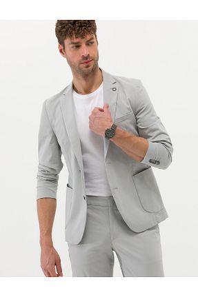 کت و شلوار طوسی مردانه یقه پرستوئی Pierre Cardin - کد 832905730