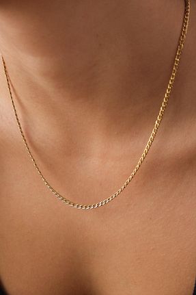 گردنبند استیل ( فولاد ) طلائی زنانه استیل ضد زنگ ByFlorya Jewelry - کد 807994722