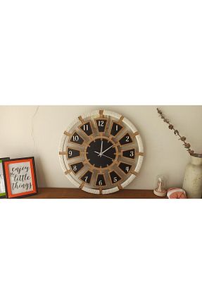 ساعت دیواری قهوه ای 40 * 40 Ahşap - کد 354002701
