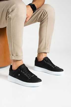 کفش اسنیکر مشکی مردانه بند دار L.A Polo - کد 773633589