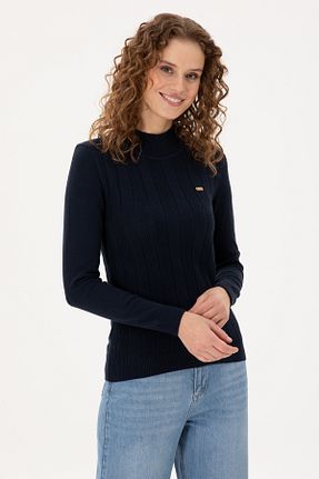 پلیور سرمه ای زنانه ساده U.S. Polo Assn. - کد 869197331