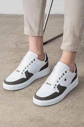 کفش اسنیکر سفید مردانه بند دار L.A Polo - کد 648924024