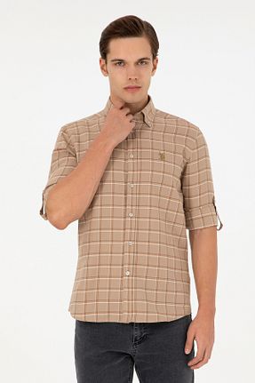 پیراهن بژ مردانه یقه پیراهنی U.S. Polo Assn. - کد 869192027