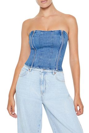 بلوز آبی زنانه رگولار Forever 21 - کد 869185501