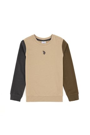 سوئیشرت بژ بچه گانه ساده U.S. Polo Assn. - کد 869179879