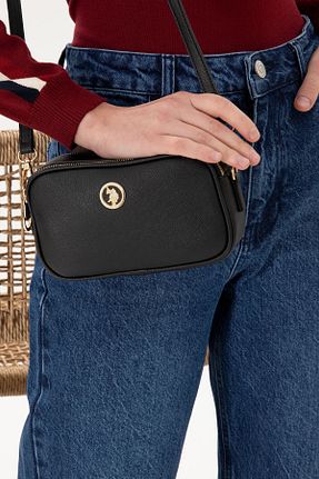 کیف دوشی مشکی زنانه چرم مصنوعی U.S. Polo Assn. - کد 869202377