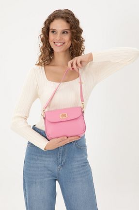 کیف دوشی صورتی زنانه چرم مصنوعی U.S. Polo Assn. - کد 869204189