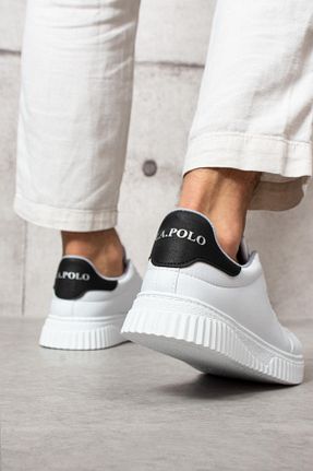 کفش اسنیکر سفید مردانه بند دار L.A Polo - کد 846207116