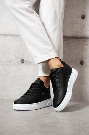 کفش اسنیکر مشکی مردانه بند دار L.A Polo - کد 846218762