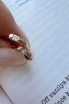 گوشواره جواهر طلائی زیرکن BUNNY - کد 869211368