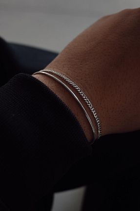 دستبند نقره مردانه 925 عیار FRNCH - کد 869210891