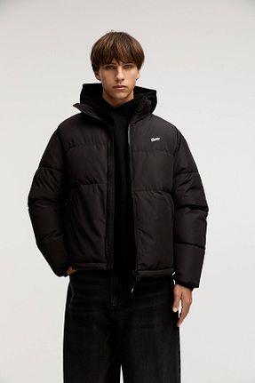 کاپشن مشکی مردانه پلی استر Pull & Bear - کد 869220753