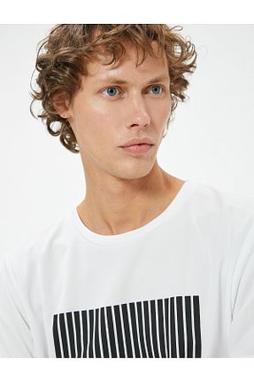 تیشرت سفید مردانه Straight Koton - کد 841758611