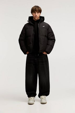 کاپشن مشکی مردانه رگولار Pull & Bear - کد 869220753