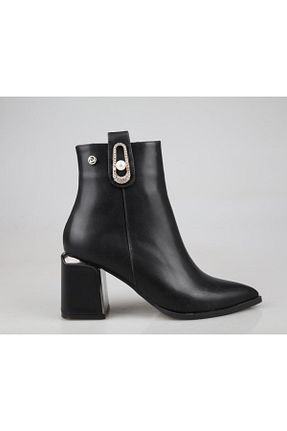 بوت / نیم بوت قهوه ای زنانه پاشنه ضخیم Pierre Cardin - کد 869227194
