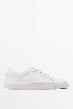 کفش اسنیکر سفید مردانه چرم اصل Massimo Dutti - کد 869231166