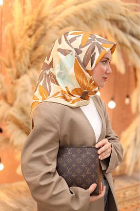 روسری نارنجی İpek Tivil Silk Home - کد 852393246
