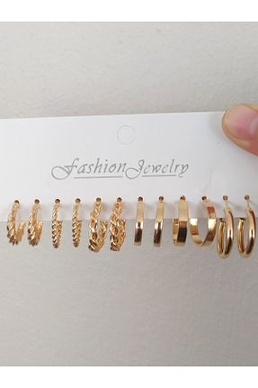 گوشواره جواهر طلائی استیل ضد زنگ FASHİON JEWELRY - کد 869252387