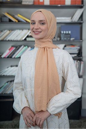 شال نارنجی زنانه پنبه ای A/F fezah prive - کد 869254136
