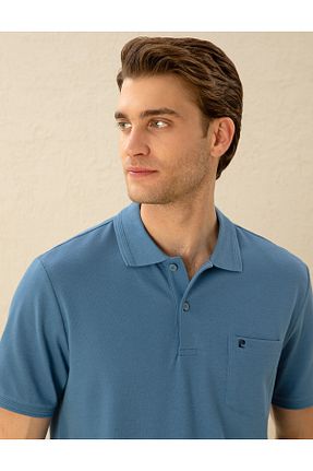 پولوشرت آبی مردانه %100 پنبه Pierre Cardin - کد 834777294