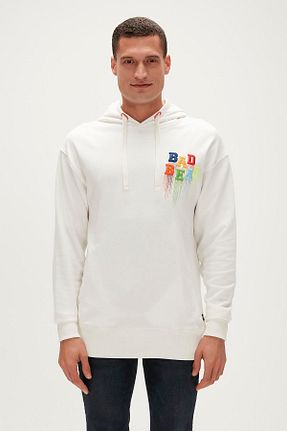 سوئیشرت سفید مردانه Slogan Bad Bear - کد 770240169