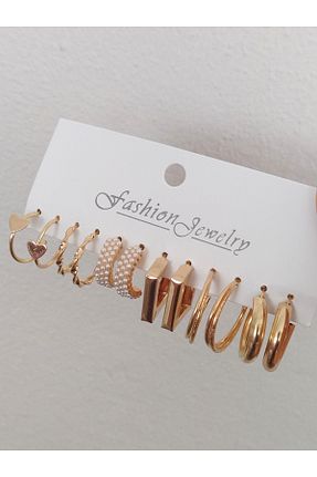 گوشواره جواهر طلائی رزین FASHİON JEWELRY - کد 869245096
