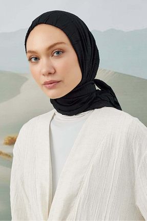 روسری مشکی پنبه ای A/F fezah prive - کد 869244917