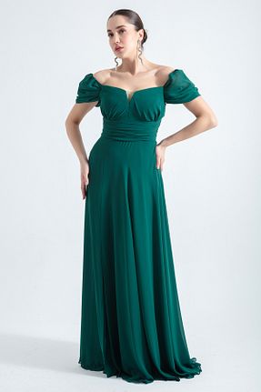 لباس مجلسی و فارغ التحصیلی سبز زنانه پلی استر Lafaba - کد 802711513