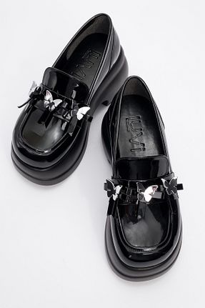 کفش لوفر مشکی زنانه چرم مصنوعی luvishoes - کد 869288111