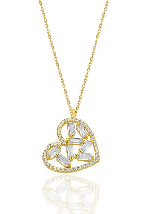 گردنبند نقره طلائی زنانه 925 عیار Bilsen Store - کد 869279161