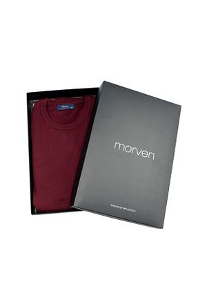 پلیور زرشکی مردانه ساده Morven - کد 869284850