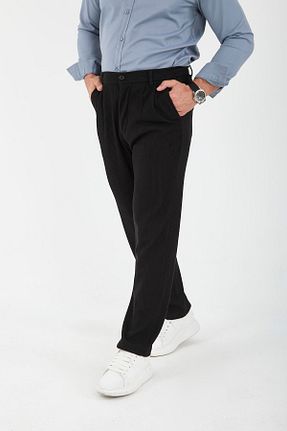 شلوار مشکی مردانه پنبه - الاستین Valiberta - کد 856225145