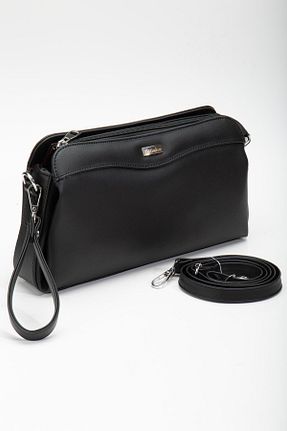 کیف پورتفوی و کلاچ مشکی زنانه چرم مصنوعی Dilimler Ayakkabı - کد 869353965
