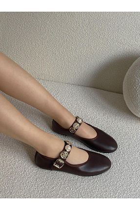 بابت قهوه ای زنانه چرم مصنوعی ERVANIN BUTİĞİ - کد 869326286