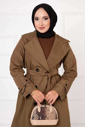 کافتان و کیمونو حجاب قهوه ای زنانه بافتنی EBRUTESETTÜR - کد 869359427