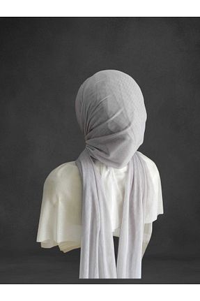 روسری طوسی ساده NurAy - کد 867776142