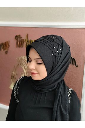 روسری مشکی ساده NurAy - کد 866083259