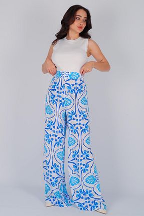 شلوار متالیک زنانه پارچه FACETTE - کد 827098307